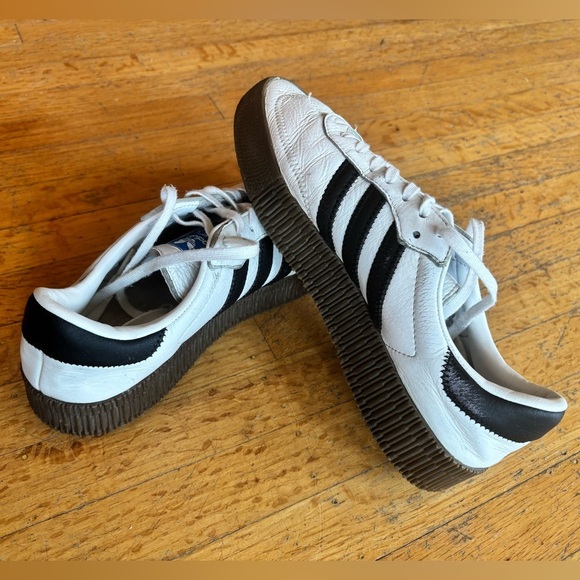 Adidas Women's Samba White and Black Sneakers - Picture 11 of 15
